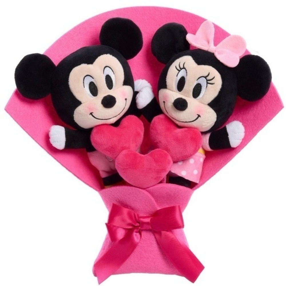 NWT. Disney Mickey & Minnie Plush Valentine Bouquet